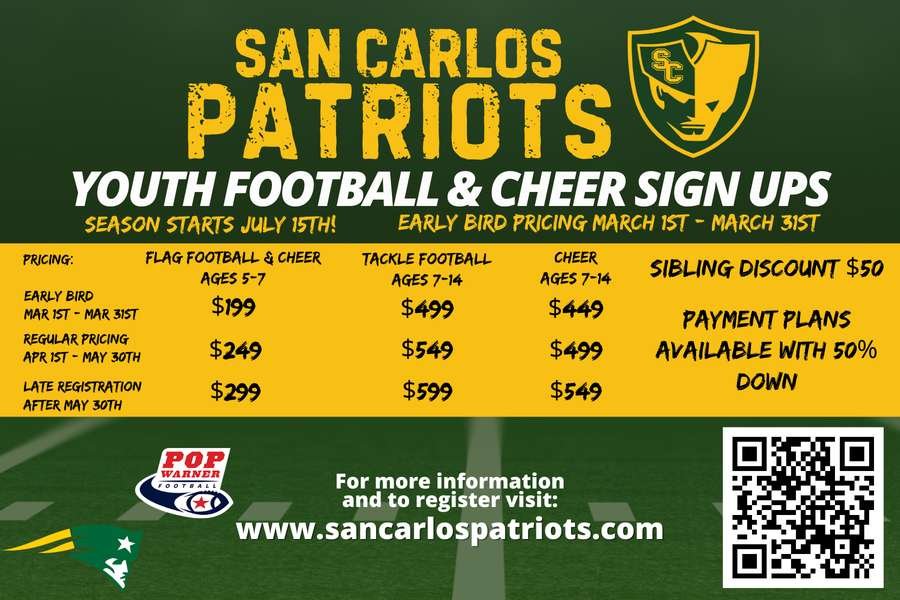 March 1st Football and Cheer Registration